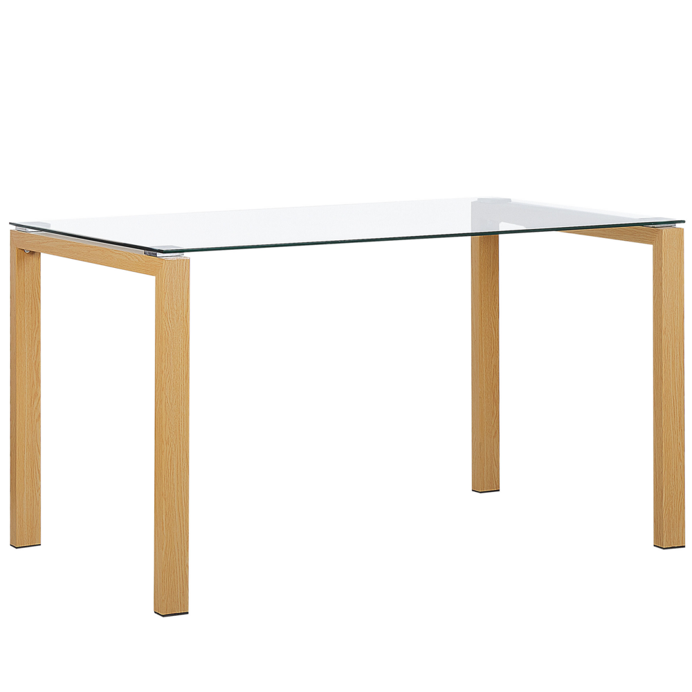 Beliani Sklenený jedálenský stôl 130 x 80 cm TAVIRA